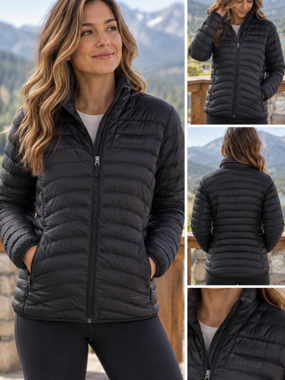 Marmot Women’s Black Down Puffer Jacket Size Medium